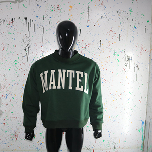 Sudadera Verde de Cuello Redondo MANTEL, Corte Regular, 100% Algodón Felpa, Unisex, Informal, con Estampado de Letras en la Parte Delantera, CLUSH SPORTS - Product Image 4