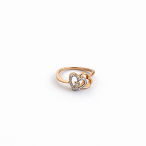 Namivaa Romantic Double Heart Design <b>Cocktail</b> <b>Ring</b> Women's Party Daily Wear Fine Jewelry High - Product Image 2