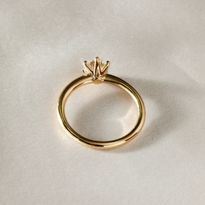 Anillo de Diamante Cultivado en Laboratorio con Certificado IGI, Corte Redondo de 1-5 Quilates, 6 Puntas, Solitario, Oro Sólido de 18K, 14K, 10K, Plata 925, Anillo de Compromiso y Boda - Product Image 2