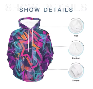 Sudadera con Capucha de Alta Calidad para Hombre, 100% Algodón, Felpa, Impresión Digital, Ropa Deportiva Urbana, Ropa de Gimnasio para Invierno - Product Image 5