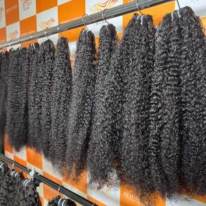 Bundles de cheveux indiens à texture bouclée birmane meilleure vente 100% Extensions de cheveux humains brut vietnamien étiré pleine longueur - Product Image 4