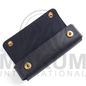 Simple Round PU Leather Embossed Durable Eco-Friendly Classic Style <b>Dice</b> Storage Bag for 4 <b>Dice</b> - Product Image 3