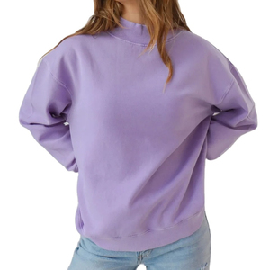Pull tricoté pour femme, col montant, épaules tombantes, style oversize, streetwear, automne-hiver, vente en gros - Product Image 2