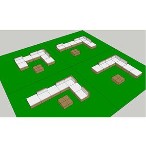 Set salotto da 8 pezzi in Poly Rattan marrone con cuscini Set da giardino - Product Image 6