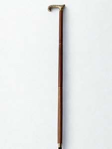 Natural Wooden Eco-Friendly Polished Brass Handle Rustic Modern Walking Sticks Canes for Gifts - Product Image 5