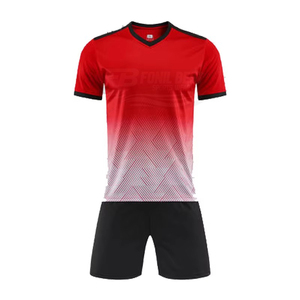 High Quality Men's V-Neck Soccer Jersey Set With Black Shorts Geometric Print Moisture Wicking Polyester All Seasons - Product Image 3