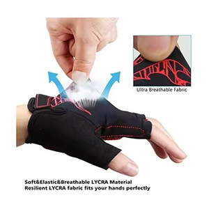 Direct Factory Wholesale <b>Leather</b> Gym Gloves for <b>Men</b> and Women Custom Logo Printing for Weightlifting Cycling Outdoor Sports - Product Image 4