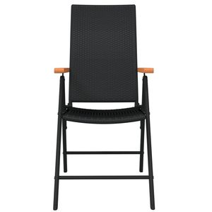 Set da pranzo Patio 5 pezzi nero per uso giardino - Product Image 4