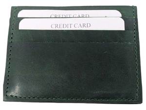 Hunter Green Leather <b>Card</b> <b>Holder</b> <b>Wallet</b> for Men Slim Minimalist Credit <b>Card</b> <b>Holder</b> Manufacturer India - Product Image 4