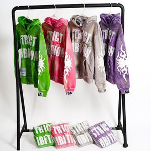 เสื้อฮู้ดดี้ Aerstride Industries รุ่นใหม่ คุณภาพสูง ล้างสีแบบแอซิดวอช ดีไซน์ขาดๆ ผ้าฝ้าย/ใยไผ่ ทรงโอเวอร์ไซส์ ลายหัวใจ สำหรับฤดูหนาว - Product Image 2