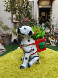 Pot de fleurs décoratif en éco-résine, petit panda mignon, style dessin animé, émaillé, pour intérieur, bureau et jardin. - Product Image 6