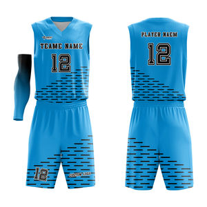 Ensembles et tenues de sport en polyester pour le basketball, avec designs sublimés, nouveau style, uniformes et ensembles - Product Image 2