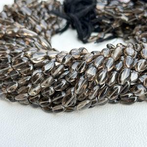 7มม. 10มม. คุณภาพ AAA ควอตซ์สโมควอทซ์ธรรมชาติทรงรีเรียบหลวมลูกปัดอัญมณี DIY เครื่องประดับสำหรับตัวแทนจำหน่ายขายส่งราคา - Product Image 2