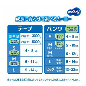 Nouvelles couches pour bébés nouveau-nés Unicharm Moony 70 pièces – Toucher doux comme des guimauves, qualité japonaise fabriquées au Japon, couches pour bébés pour la nuit - Product Image 6