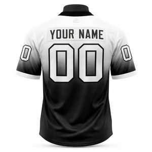 Maillot de baseball/softball sublimé jaune-vert uni pour homme, manches courtes, col en V, pull-over, uniforme d'équipe personnalisé, 100 % polyester - Product Image 3