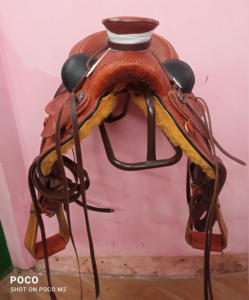 Selle d'équitation de sentier de plaisance en cuir fait à la main Western Roping Ranch Wade Saddle English Horse Racing Products From India - Product Image 6