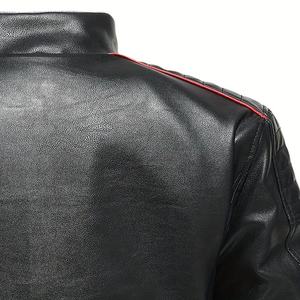 Nouveauté Veste en cuir de moto élégante pour homme Vente en gros Col rabattu Veste en cuir à fermeture éclair la plus vendue pour l'hiver - Product Image 5