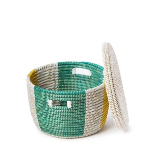 Cesta de Almacenamiento Tejida a Rayas, Decoración para el Hogar, Cesta de Almacenamiento Hecha a Mano, Venta al por Mayor, Ecológica, Hecha en Vietnam - Product Image 4