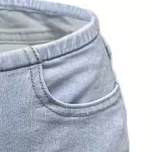 Pantalones Cortos de Mezclilla de Alta Calidad, Pantalones Casuales de Cintura Alta, Jeans Azules, Cintura Elástica, Secado Rápido, 180g, Digitales - Product Image 3