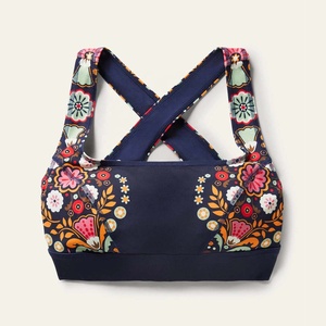 Ladies Printed Fitness Printed Bra Gym Mid Impact Yoga Bra <b>Padded</b> <b>Running</b> Jogging Exercise Fitness Blackout Vest Gym wear - Product Image 6