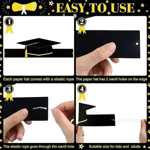 Cappello da laurea 2025 regolabile con fascia elastica e corona, personalizzabile - Product Image 2