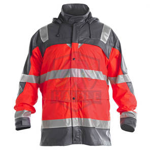 Veste de travail imperméable, veste de travail d'hiver / Vestes de travail en coton à haute visibilité pas chères avec bande réfléchissante - Product Image 3