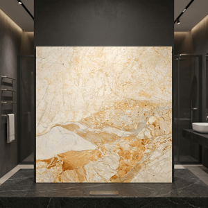 Carreaux de sol en porcelaine polie de 60x60 cm au design moderne en marbre gris - Carreaux de céramique haut de gamme pour salon, exportation africaine - Product Image 2