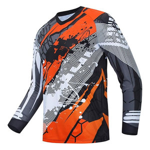 Maillots de cyclisme pour hommes, vêtements de motocross, vêtements de VTT à manches longues, t-shirt respirant, séchage rapide, léger, descente en VTT, BMX - Product Image 1