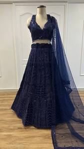 ชุดปักเลื่อมแบบดั้งเดิมบางยืดได้สำหรับงานแต่งงานงานปาร์ตี้ lehenga choli dupatta สำหรับฤดูหนาว - Product Image 4