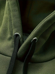 Premium Men's Color Block Pullover Hoodie Olive Green Navy <b>Black</b> <b>Fleece</b> Sweatshirt Streetwear Casual Hoodie with Kangaroo Pocket - Product Image 5