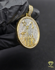 Colgante de Cabeza de Lobo con Moissanita VVS y Nombre Personalizado TEO, Joyería Hip Hop con Aspecto de Diamante, Pieza Destacada - Product Image 6
