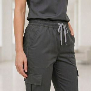 Ensemble d'uniformes médicaux unisexes respirants à col en V en polyester, viscose et élasthanne, résistants aux plis, pour le travail - Product Image 5