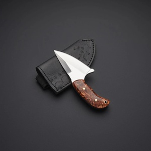 Couteau utilitaire à lame fixe artisanal haut de gamme, manche en bois résine, acier inoxydable de qualité industrielle, personnalisable OEM, pour l'extérieur - Product Image 1