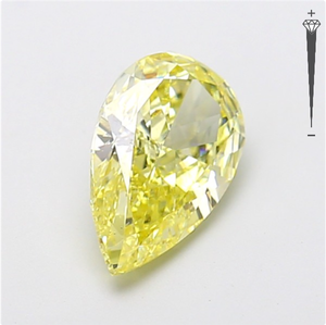 Diamante Cultivado en Laboratorio con Certificación IGI, Corte Pera Modificado de 2.56 CT, Color Amarillo Intenso Fantasía, Claridad VVS2, CVD LG 795641437 para Joyería - Product Image 2