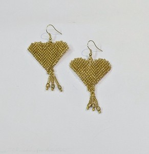Pendientes de flecos con cuentas de semillas de diseño geométrico bohemio con diseño de flores multicolor, estilo bohemio, pendientes colgantes de moda. - Product Image 4