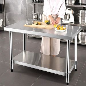 24 X 36 Inch Stainless Steel Commercial <b>Kitchen</b> Food <b>Prep</b> <b>Table</b> Durable Steel Fabrication for Commercial Use - Product Image 6