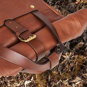 Full Grain Crazy Horse Leather <b>Roll</b> Top <b>Backpack</b> Vintage Rucksack For Men Durable Cowhide Travel Bag LRTB-0143 - Product Image 5