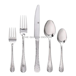 Hot Selling Stainless Steel Metal Unique Shape Shinny Polished Cutlery Sets Of 7 Piece Safe Dinner Ware Kitchen Accent - Product Image 3