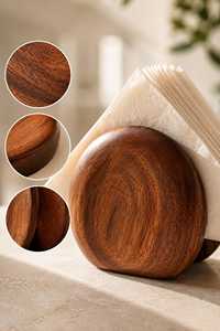 HANDICRAFTS ZONE - Porta pañuelos de madera moderno hecho a mano, soporte para servilletas, organizador decorativo para mesa de cocina, comedor y hogar, Uttar - Product Image 5