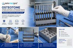 Support de Stérilisation et de Stockage pour Osteotomes LAMBOTTE de 9 pouces ZETOMEDPRO Certifié CE Norme de Sécurité ISO 13483 Durée de Vie 3 Ans - Product Image 5
