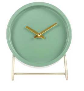 Modern Gold Frame White Face <b>Clock</b> Minimalist Black Markers Elegant Contemporary Tabletop Timepiece Home Office Accent - Product Image 4