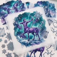 Transferts thermocollants personnalisés en polyester, caoutchouc et PET pour impression numérique, prêts à poser sur vêtements, motifs de dessins animés, vente en gros en vrac