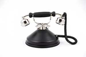 Teléfono Fijo Decorativo Plateado y Negro de Colección Vintage, Decoración Clásica Retro para el Hogar y la Oficina - Product Image 2