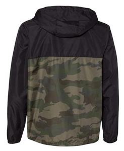 <b>Men's</b> Lightweight <b>Camo</b> Blocked Hooded Windbreaker Jacket Water-Resistant Full-Zip Outdoor Casual Activewear Outerwear <b>Coat</b> - Product Image 6