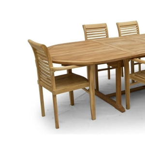 เก้าอี้รับประทานอาหารแบบซ้อนได้ทั้งภายนอกและภายในอาคาร โครงไม้สัก สำหรับตกแต่งบ้าน - Product Image 5