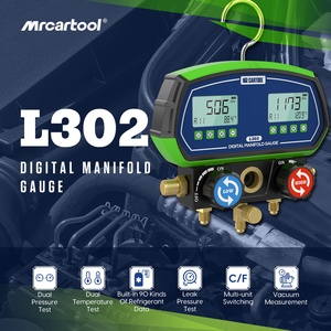 Juego de manómetros digitales MRCARTOOL L302 para refrigerantes HVAC AC, medidor de vacío y detector de fugas para R410A, R134A, R32, probador de fugas de aire acondicionado para automóviles. - Product Image 1