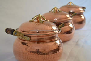 หม้อปรุงอาหารทองแดงมีฝาปิด - Product Image 6