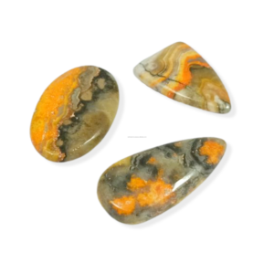 พลอยแจสเปอร์สีเหลืองธรรมชาติทรงคาโบชองขัดเงา ขนาด 20 มม.-35 มม. สำหรับทำจี้เครื่องประดับ - Product Image 4