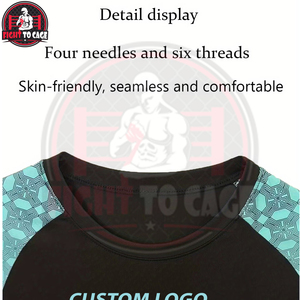 Camiseta de compresión de manga larga para adultos, diseño sublimado, calidad premium para fitness, MMA, BJJ, entrenamiento de combate, impresión digital, secado rápido. - Product Image 5