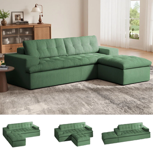โซฟาแบบพับได้ รุ่น Mid-Century สำหรับห้องนั่งเล่น บรรจุในกล่อง ประกอบง่าย โซฟาแบบแยกส่วน รุ่น MD14 ฟองน้ำความหนาแน่นสูง โพลีเอสเตอร์ - Product Image 6